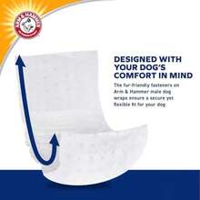 Arm & Hammer For Pets Male Dog Wraps, Size Medium, 12 Count | Ultra-Abosorbent, Adjustable Male Dog Diapers with Leak-Proof Protection and Wetness (FF13879)(Hombre Mediano) - 2pcs - Ver 6