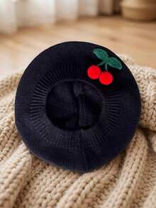 1 pieza Boina de bebé, Sombrero de cereza lindo, Sombrero de pintor para bebé recién nacido de 1 a 3 años, Accesorios exquisitos y lindos, Ropa de niño y niña, Suave, transpirable, cómodo, Colección de primavera/otoño, Accesorios para el cabello de bebé, Accesorios para el cabello de niña pequeña, Atuendos de primavera para niña pequeña, Adecuado tanto para el hogar como para salir, Regalos para bebés, Adecuado para fotografía turística, fiestas de vacaciones - Multicolor - Ver 7