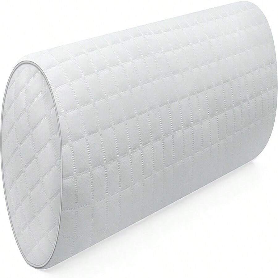 Kingnex Shredded Latex Roll Pillow Bolster with Zipper Removable Washable Cover 20 x 8,Soft Round Cylinder Pillow - Blanco - Ver 1