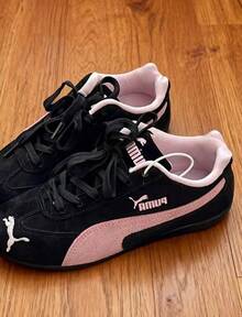 PUMA Speedcat Series Comfortable Versatile Non-Slip Wear-Resistant Thin Sole Shoes, Low-Top Casual Shoes, Unisex Smoke Pink Black - Smoky Black - View 8