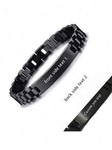 Personalized Men's Carved Eye Bracelet, Customized Eye Photo Bracelet, Laser Engraved Couple's Eye Photo Bracelet Jewelry, Gift For Boyfriend Eye Bracelet