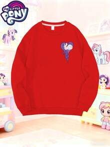 Officially Licensed! This Crewneck Sweatshirt Features A  Character Print On The Back, With Vibrant Colors And Exquisite Details. The Cuffs Also Feature A Matching Small Logo. Suitable For Everyday Beach Outings, Girls' Trips, Or Relaxing At Home, This Sweatshirt Caters To Animation Lovers' Tastes, Offering Both A Playful Aesthetic And Comfortable Wear – A Practical Choice For Everyday Wear. - Đỏ - Xem 3