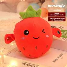 Banana Fruta Detecção Ritmo Brinquedo Música Criativa Pai-Filho Interativo Sensor De Frutas Bater Piano Boneca DeUm instrumento rítmico sensível ao movimento humano - morango - Visão 3
