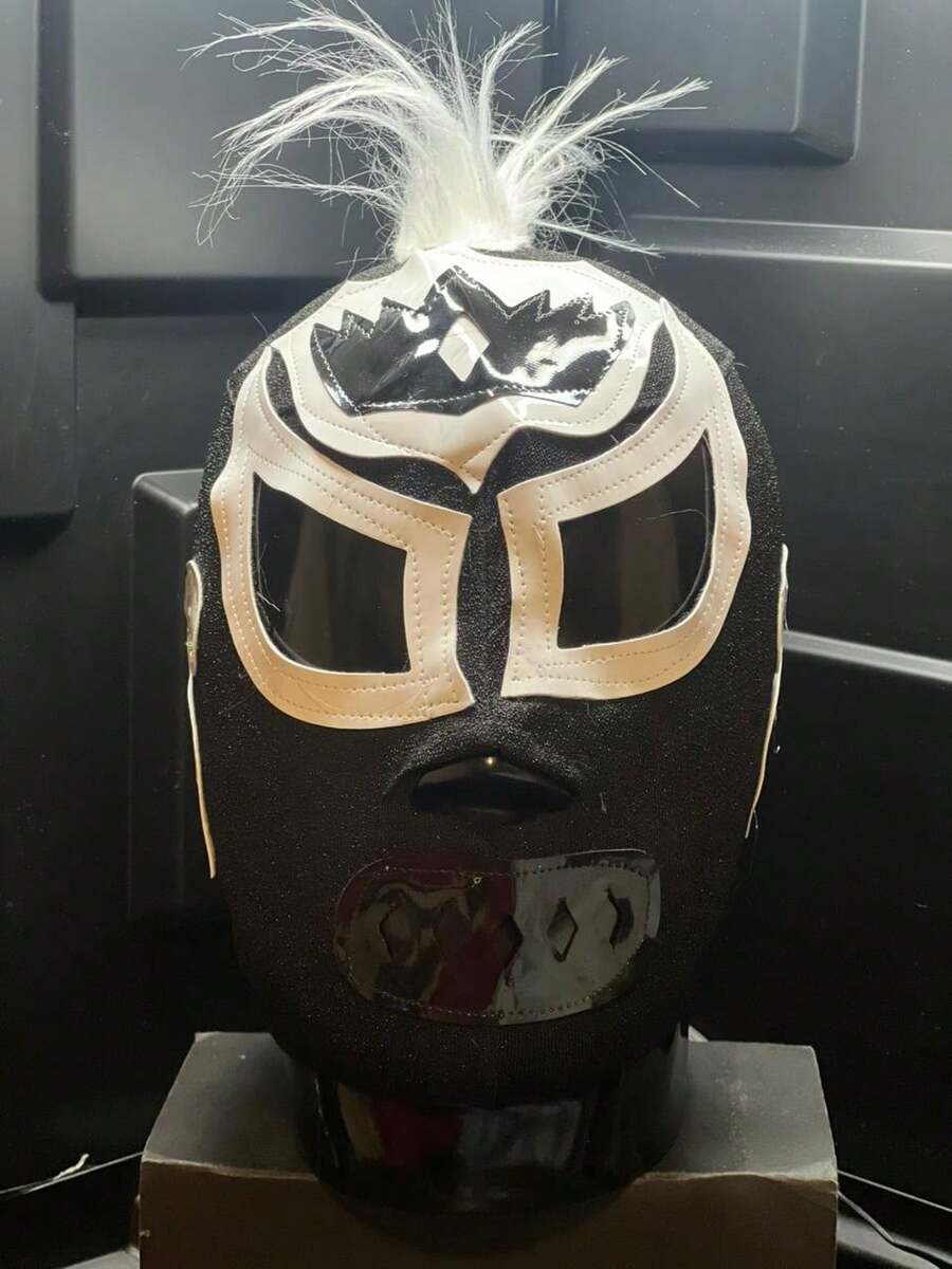 Mascara Luchadores Licra Sencilla Ideal Celebración Fiesta Temática Lucha Libre Colores aleatorios - Blanco Dominik - Ver 1