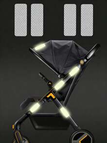 Baby Stroller Accessories Reflective Stickers, Collision Warning Night Light Stickers - White - View 1