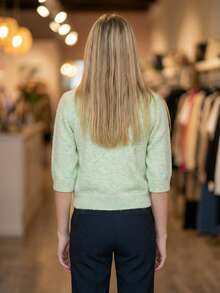 Pulover de damă, toamnă/iarnă/primăvară, culoare solidă, tricotat, fabricat în Italia, casual, elegant, cu mânecă scurtă, formal, la piept, cu umeri, cu mărgele, pentru Crăciun/ieșire zilnică/vacanță/birou/navetă