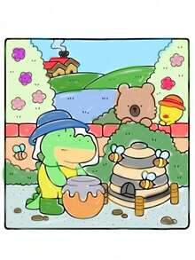 1 Piece Comfortable And Cozy Coloring Book [Cute] Children's Doodle Painting Book, Containing Various Cute Animal Patterns, Montessori Painting Toy, Creative Gift. Easy-To-Color Line Coloring Book, Containing Plant Patterns, Adult Coloring Book [12-Color Marker Set] Gift For Friends, Couples And Family, Back-To-School Supplies - Multicolor - View 4