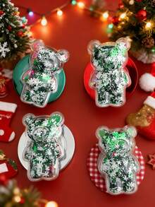 圣诞熊摇晃磁吸气囊手机支架，慵懒桌面串流便携桌面支架，2026新年快乐，圣诞氛围磁吸气囊手机支架装饰 - 彩色 - 查看 2