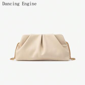 Dancing Engine Bolsas e Bolsas de Ombro de Luxo de Marca, Bolsa Clutch de Couro PU para Noite, Bolsa Feminina