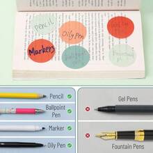 Mr. Pen- Transparent Sticky Notes, 200 Pcs, Pastel Colors, Round Translucent, See Through Bible Sticky Notes - MàuC - Xem 5