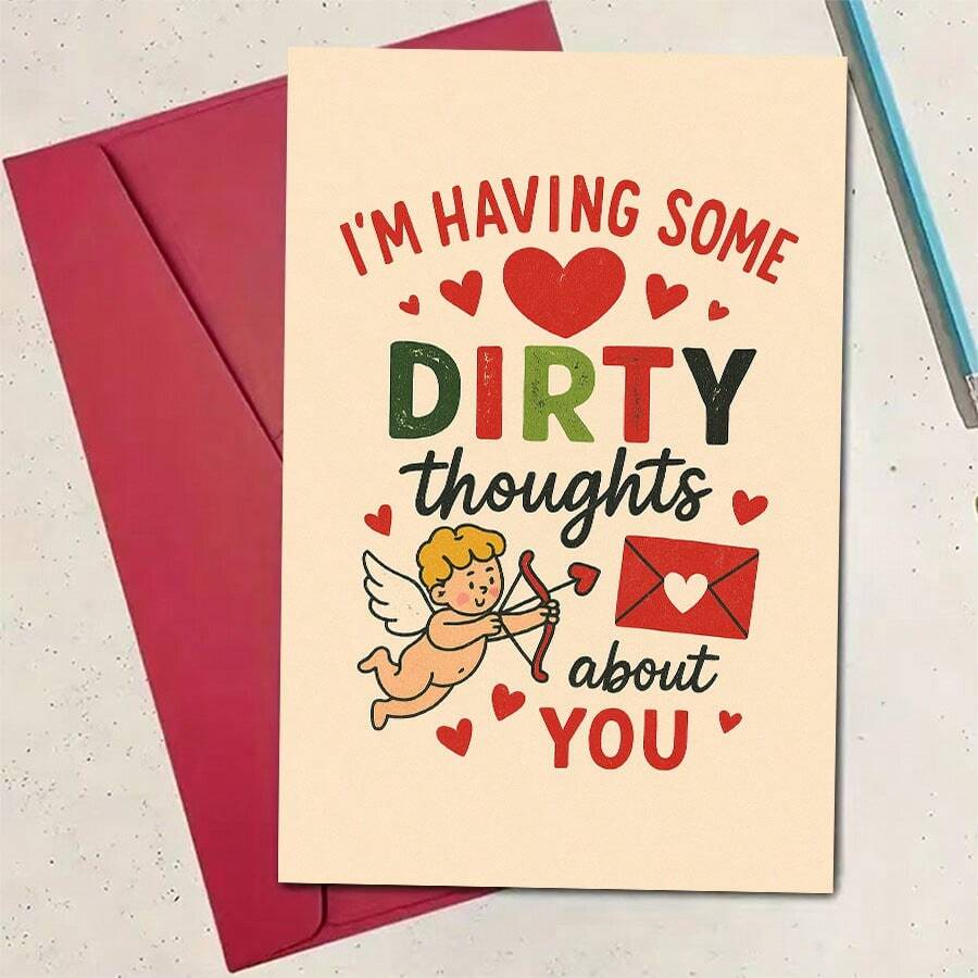 1 tấm thiệp chúc mừng lãng mạn với thiết kế thần tình yêu Cupid vui tươi, hoàn hảo cho các cặp đôi thể hiện tình yêu và mong muốn, lý tưởng làm quà tặng Valentine hoặc kỷ niệm để làm cho những khoảnh khắc đặc biệt của bạn thêm thú vị. Bao thư + Thiệp - Nhiều màu - Xem 1