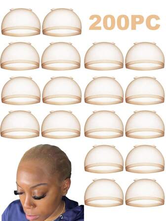 Transparent HD Wig Cap For Women, Stretchy Nylon Wig Cap, Invisible Ultra-Thin Stretchy Stocking Caps For Lace Front Wigs(2/5/10/15/20/30/50/100/150/200 PC)
