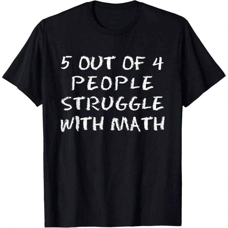 Men Plus Size Out Of People Struggle Math Lover Humor T-Shirt220g Big Size L-3XL 4XL 5XL - màu đen - Xem 1