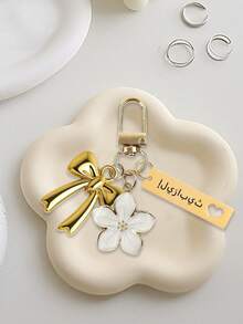 Personalized Cherry Blossom Metal Keychain | Personalized Stainless Steel Name Keychain - Suitable For Decorating Wallets, Ladies' Bags, Car Keys, It Is The Perfect Gift For Friends, Family, And Loved Ones, And Is Also An Ideal Choice For Ladies' Keychains, Daily Necessities, Holiday Gifts, Birthday Gifts, Valentine's Day Gifts, And Autumn/Winter Gifts. ,Travel Organizer - Multicolor - View 6