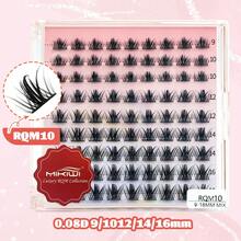 126 PEÇAS/126 PEÇAS/81 PEÇAS/135 PEÇAS/153 PEÇAS/72 PEÇAS Máscara de Cílios de Olhar Natural Desejo Puro de Girassol, Cílios Postiços de Estilo Japonês e Coreano Segmentados para Iniciantes, Extensões de Cílios DIY Reutilizáveis - Preto - Visão 9