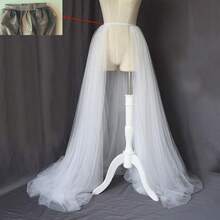 1 pieza Falda de tul de sobrecapa para Halloween en blanco, negro, azul real, marfil, rosa pálido, rojo