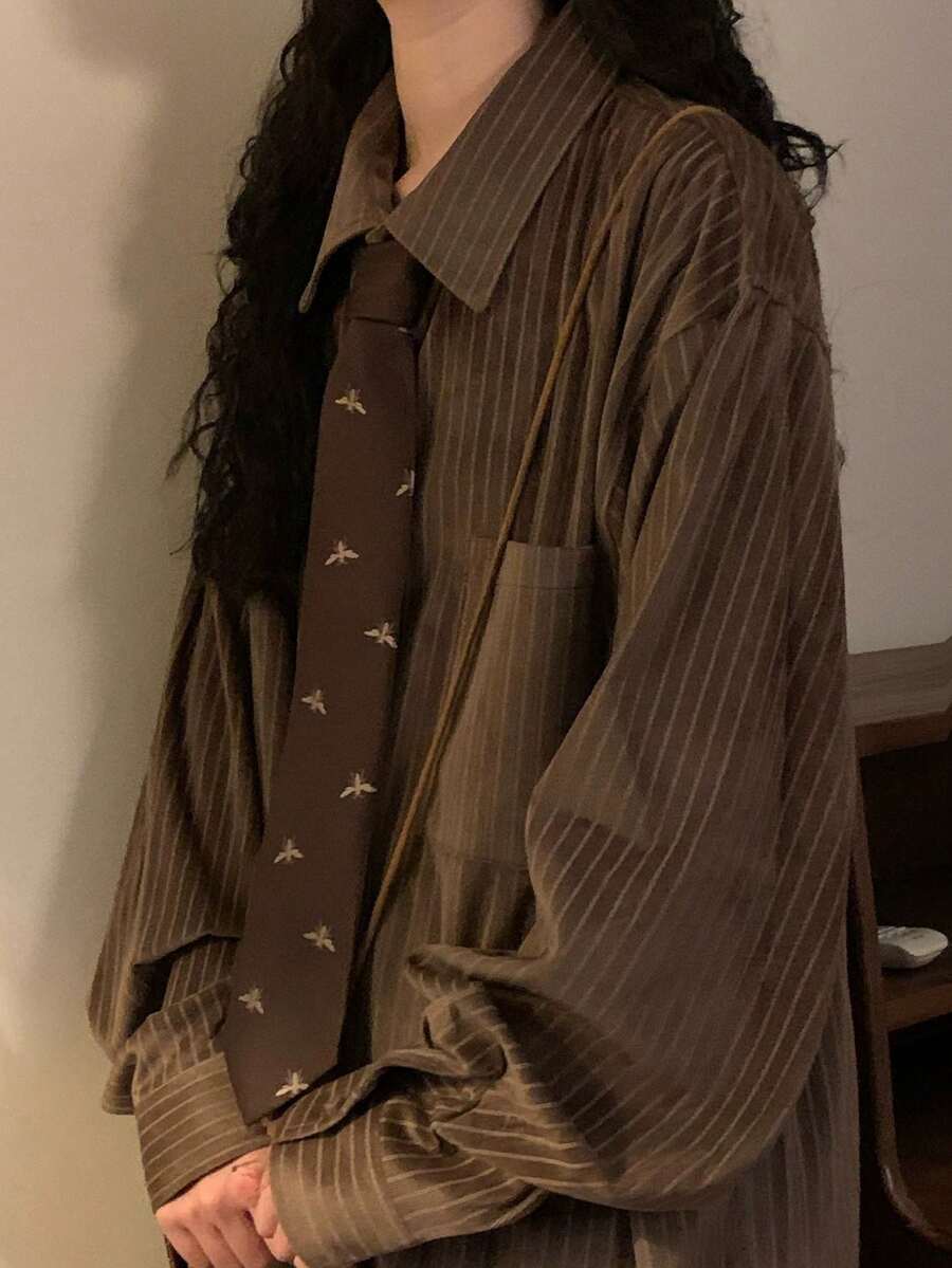 1 Stück unisex handgefertigte vintage Maillard-Farbkrawatte, geeignet für Lässig, Straße, Alltag, Party, Geschenk