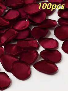 100/200/300pcs Simulated Rose Petals For Wedding Aisles, Flower Girl Baskets, Centerpieces And Tables, Parties, Showers, Birthdays, Durable And Long-Lasting, Perfect For Valentine's Day, Weddings, Proposals, Anniversaries And Romantic Nights - The Perfect Floral Decoration, Bouquet Accessory For Any Occasio - 100pcs - View 23