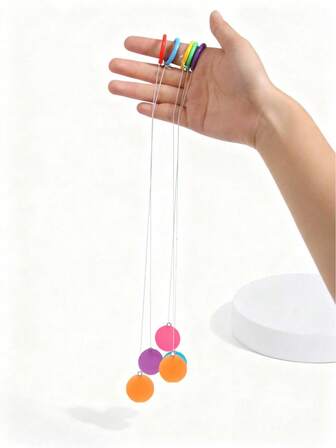 Färgglad hoppboll med dragsnöre och rep 1 st hopprep, hoppboll med fidget-teknik för barn, tonåringar, vuxna, stresslindring, födelsedagsfestgåvor, små presenter