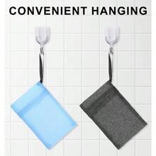 4 bolsas de jabn, bolsas de jabn para jabn slido, bolsas de jabn exfoliante con diferentes rugosidades, soporte de jabn espumoso para ducha y cuidado personal - Gris Azul Cielo black Rosa - Ver 5