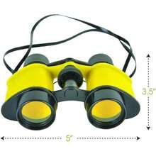 Binoculares para nios con cuerda para el cuello u2013 Juego de 6 binoculares de juguete de colores surtidos para nios para observacin de pjaros y camping, recuerdo de para, selva, explorador, zoolgico temtica de cumpleaos - inicial - Ver 4