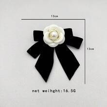 دبوس وردة الكاميليا ذو الشريط الحريري الأنيق المطفي الجديد من الموضة الكورية، للزينة على الياقة للنساء