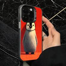 Funda de Teléfono con Estampado de Pingüino Rojo para Modelos de  y  Adecuada para Todas las Estaciones Opción de Regalo Ideal - Negro - Ver 4