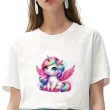 1pc/2pcs/3pcs Colorful Unicorn: Dreamy Cute Elf Pattern, Suitable For Men And Women, Washable Iron-On Stickers For T-Shirts, Jeans, Jackets, Backpacks, Clothes, Hats, Etc. To Make Your Outfit More Vibrant - Multicolor - View 6