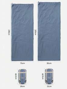 Outdoor Sleeping Bag, Ultralight Blanket Sleeping Bag With Anti-Snag Zipper, Compact Summer Sleeping Bag For Adults, For Outdoor Hiking, Backpacking, Bikepacking And Travel - Travel Sleeping Bag, Sleeping Bag Liner, Inlay Ideal For Backpacking, Hostels And Mountain Huts - 霧霾藍 - 查看 5