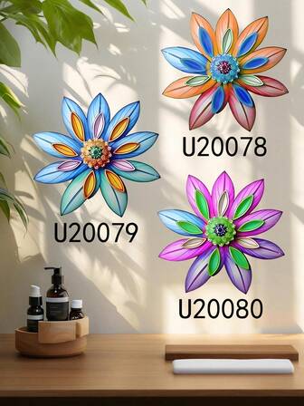 1 pezzo (20-60cm), Decorazione da parete floreale in metallo colorato/di , stile boho artistico, fiori vibranti e stratificati in dettaglio, ideale per gli amanti dello stile boho e della decorazione per la casa, tema floreale boho - perfetto per Ognissanti/Natale/Festa dei bambini, feste in casa/progetti fai-da-te/riscaldamento della casa, soggiorno/camera da letto/studio/balcone, primavera/estate, decorazione appesa.