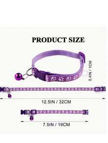 10 piezas Collar ajustable anti-asfixia para gatos con colgante lindo y hebilla de - Diseño de dibujos animados, material de poliéster duradero, adecuado para gatos y perros | Accesorios divertidos para mascotas | Collar para mascotas duradero, tamaño ajustable, uso en interiores/exteriores, estilo aleatorio - Multicolor - Ver 10
