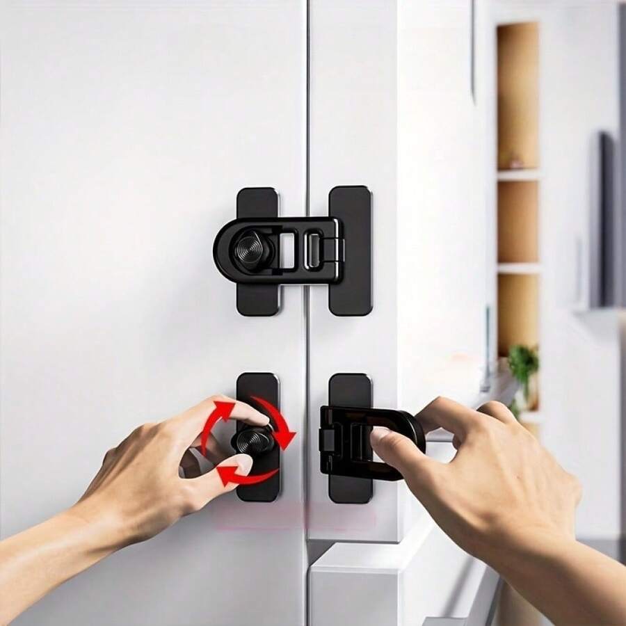 Cerradura para puerta de refrigerador y congelador, sin necesidad de herramientas ni perforación - Multicolor - Ver 1