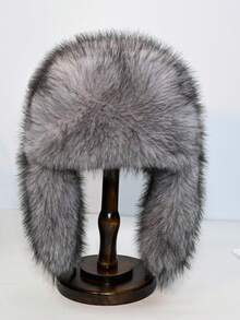1pc Fluffy Thick Ear Flap Winter Hat, Warm Outdoor Earflap Cap - Multicolor - View 12