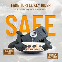 Hide A Key Outside Fake Rock Key Hider Turtle Look For Garden Or Yard, Secret Storage Box For Spare Keys Hidden Safe - Garden Decoration- Key Hider Outdoor In Rock - Black - View 3
