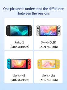1个熊猫喝珍珠奶茶图案保护壳，适用于Switch2/Switch OLED/Switch NS，Switch Lite配件，Switch玩家的最佳礼物 - 彩色 - 查看 9