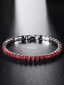 1 Piece Men's Hip-Hop Diamond Bracelet, Sparkling, Unisex Micro-Inlaid Zirconia Bracelet, Suitable For Daily Wear, Exquisite Gift - Multicolor - View 19