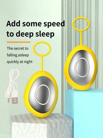 1 Unidade de Terapia para Auxílio ao Sono, Auxilia no Sono e Combate ao Ronco, Melhora o Sono, Alivia o Estresse, Mini Dispositivo Portátil Inteligente para Relaxamento e Sono com Carregamento USB, Capacidade da Bateria: 400mAh/150mAh
