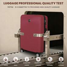 YSTYLE 3/5 Piece Hardside Luggage Set (12, 18, 20, 24, 28 Inch), With Scratch-Resistant And Impact-Resistant ABS Shells, Spacious Design And Four 360-Degree Spinner Wheels