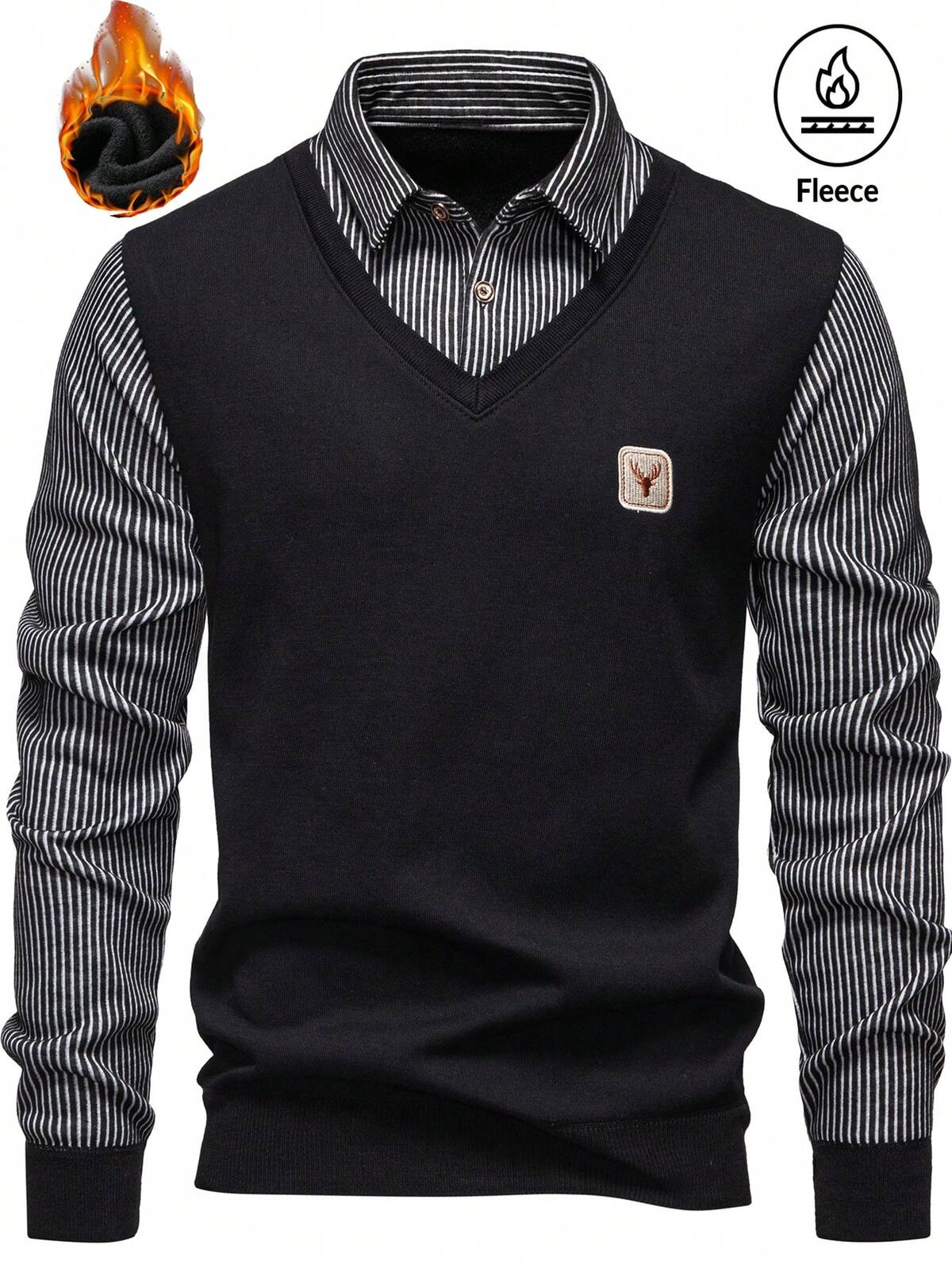 Pull col roulé zippé mi-hauteur en tricot torsadé de couleur unie pour hommes, automne/hiver 3