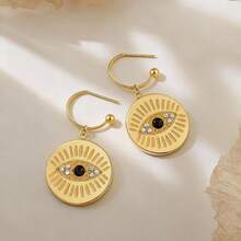 CLAU CRIS  Clau Cris Plated Gold Unique Chain Eye ER1124 - Gold - View 3