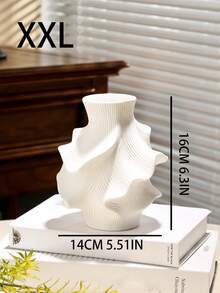 1pc 创意陶瓷花瓶带储水旋转美学装饰高端客厅玄关桌面干花摆件酒店装饰家居装饰 - 彩色 - 查看 10