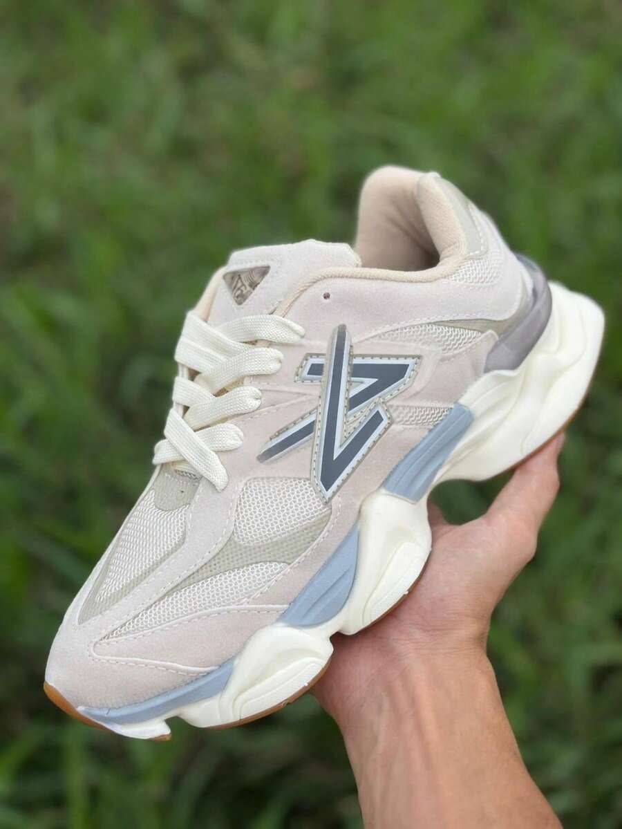 Women's N B 9O6O Chunky Unisex White Comfortable Lightweight Sneakers 2026 - 米色 - 查看 1