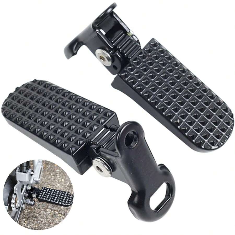 1 Pair Aluminum Alloy Anti-Slip Bicycle Pegs, Mountain Bike/BMX Pegs, Bike Rear Short Pegs, Fit 3/8" Axle (Please Measure Your Bike Size Before Purchasing To Avoid Unnecessary Purchase) - Multicolor - View 1