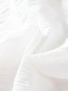 Girls' White Mid-Length Elegant Fashion Versatile Sleeveless Dress, Suitable For Daily, Party And Vacation Wear, Summer - White - View 11