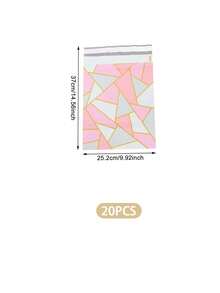 10 chiếc túi đựng đồ họa tiết hình học, túi đựng đồ đa năng đơn giản cho trường học, văn phòng trở lại trường học - Nhiều màu - Xem 6