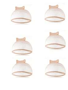 1/2/3/4/5/6/10PCS 黑色假发帽，透气网眼假发网，男女通用网眼假发帽，假发发网，黑色防滑透气弹力尼龙假发帽套装，长假发帽，可拉伸高弹力耐用发网，假发护理套装，假发配件 - 杏色 - 查看 12