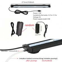 LED Luftblasen Oxygenierungslampe mit farbwechselnden Blasen für das Aquarium. LED Nano Blasenlicht, Aquariumlicht mit Luftblasenloch, LED 7-farbig automatisch farbwechselndes sauerstoffangereichertes Aquarium Zubehör für Fischbecken, Schildkrötenaquarium, Betta, Garnelen