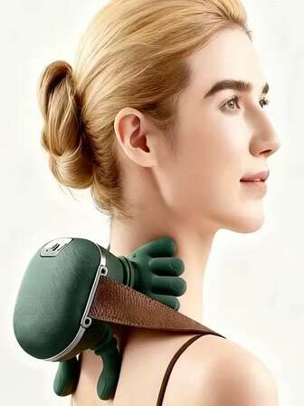 PinkSings Masajeador eléctrico inalámbrico USB con simulación de mano 6D - Masajeador inalámbrico de cuello y hombros con simulación de mano 6D, alimentado por USB