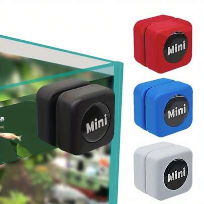 1 Inch Magnetic Aquarium Glass Cleaner With Double-Sided Scrubber Pads - Mini Fish Tank Tool, Scratch-Free For 1/4" Glass Tanks (For Fish Tanks Up To 10 Gallons, Not For /Plastic) 1pc Mini Magnetic Brush For Fish Tank, Small Cleaner With Double-Sided Cleaning And Algae Scraper, Algae Cleaning Tool Fish Tank Brush