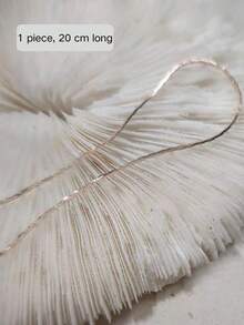 1/3pcs Japanese Style Versatile Metal Fine Chain Accessories, Rose Gold/Silver/Gold Color, 20cm, DIY Jewelry, Nail Art Supplies, Salon Use - Multicolor - View 7